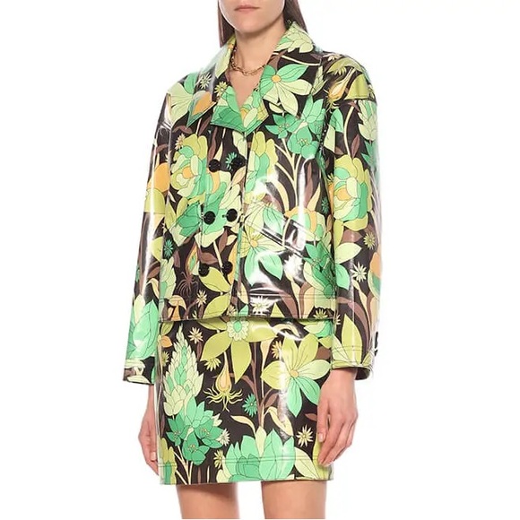 Fendi Jackets & Blazers - Fendi Double-Breasted Floral-Print Jacket